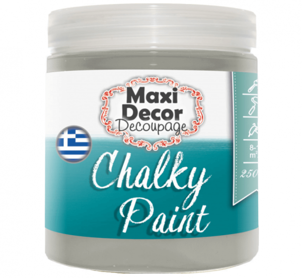 Maxi Decor Chalky Paint Χρώμα Κιμωλίας 523 Γκρι Ανοιχτό 250ml