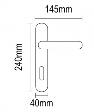 Χερούλι πόρτας πλάκα INOX 06.850 viometale κέντρο 7,5cm