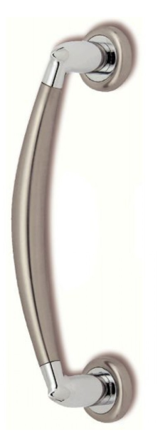 Λαβή εξώπορτας 25,3cm σε νίκελ ματ/χρώμιο Ι-005