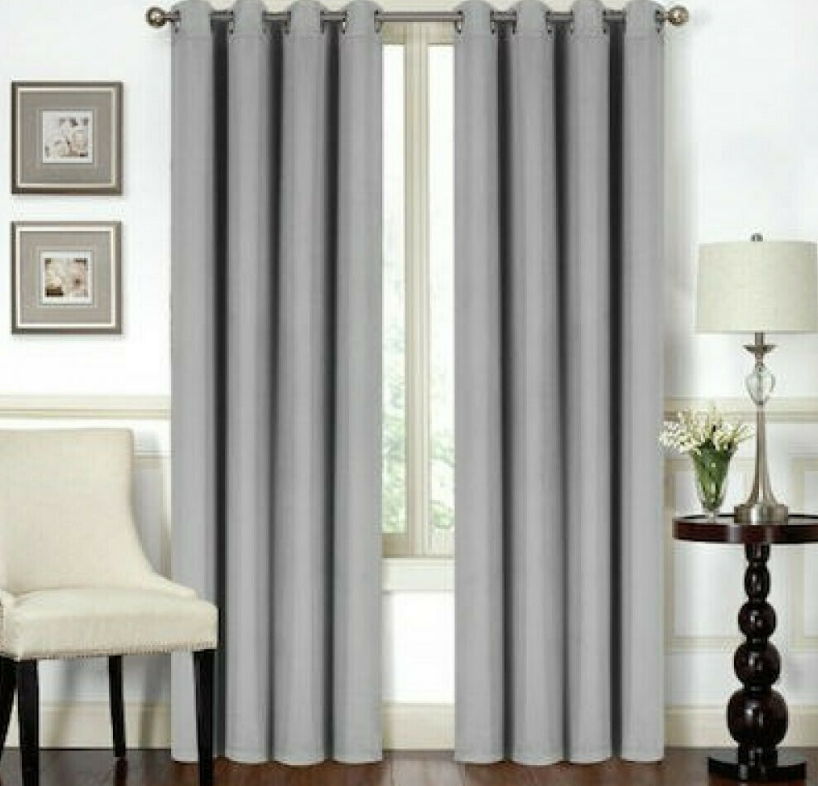 Import Hellas Κουρτίνα με Τρουκς 140x270 Black Out Γκρι