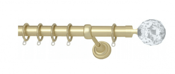 Κουρτινόβεργα χρυσό ματ Πτυσσόμενη Φ25 Με Κρίκους 140-250cm Νo9