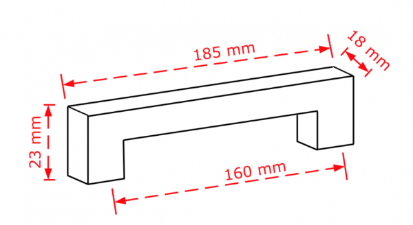 Λαβή επίπλων νίκελ ματ 16,0cm. No 802