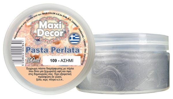Pasta Perlata έγχρωμη για decoupage 100ml Ασημί PP 109