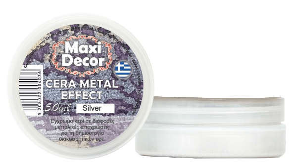 CERA METAL EFFECT Έγχρωμα μεταλλικά κεριά 50ml silver