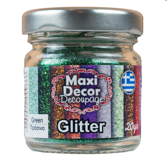 Maxi Decor Glitter Σκόνη για Decoupage 20gr Πράσινο