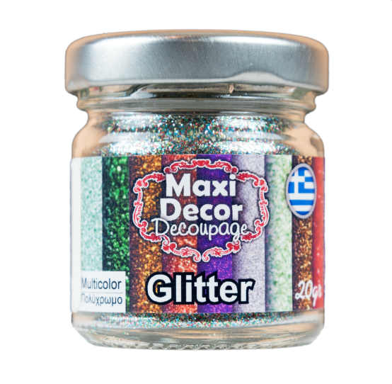 Πολύχρωμο Glitter σε σκόνη  για decoupage 20gr