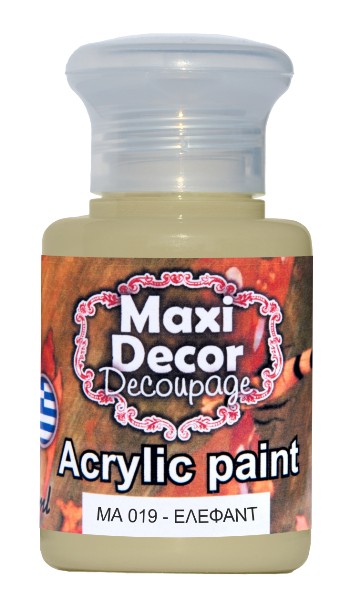 Maxi Decor Ακρυλικό Χρώμα Ελεφαντ 60ml ma 019