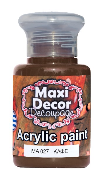 Maxi Decor Ακρυλικό Χρώμα Καφέ 60ml ma 027