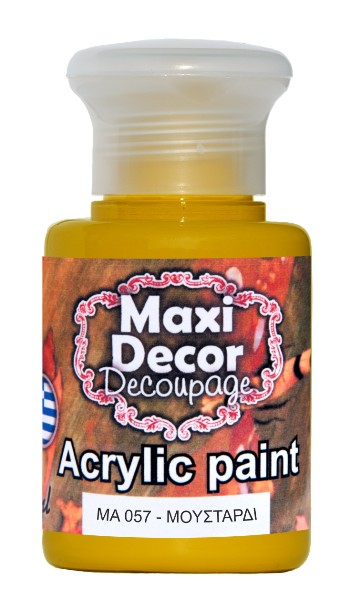Maxi Decor Ακρυλικό Χρώμα Μουσταρδί 130ml