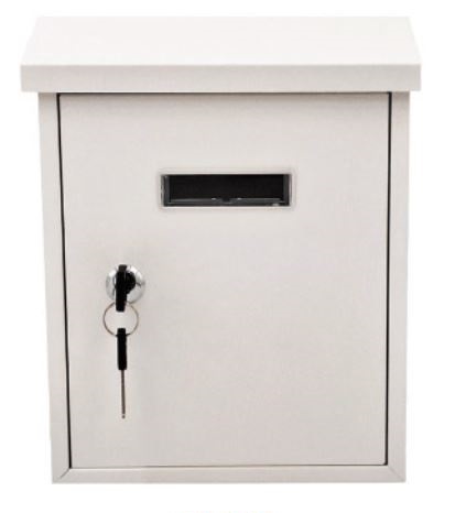 Γραμματοκιβώτιο Μεταλλικό 25.5x6x19.2cm Λευκό TX-082 a