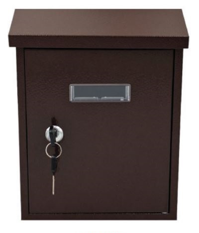 Γραμματοκιβώτιο Μεταλλικό 25.5x6x19.2cm καφέ TX-082