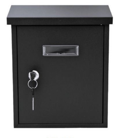 Γραμματοκιβώτιο Μεταλλικό 25.5x6x19.2cm μαύρο TX-082