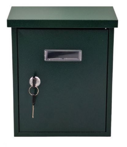 Γραμματοκιβώτιο Μεταλλικό 25.5x6x19.2cm πράσινο TX-082