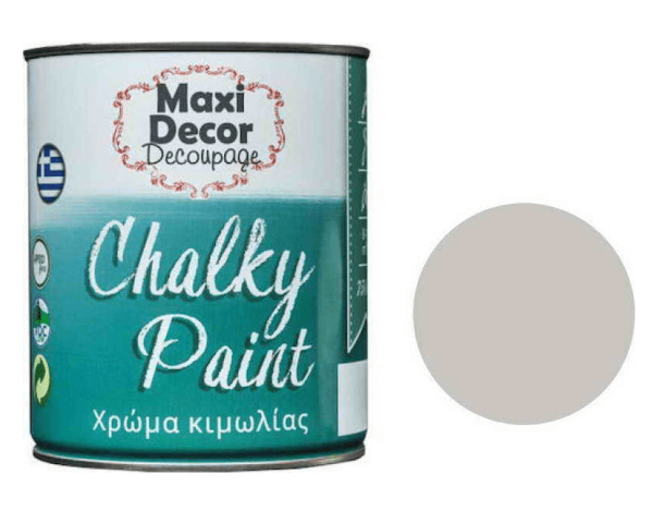 Maxi Decor Chalky Paint Χρώμα Κιμωλίας 523 Γκρι Ανοιχτό 750ml