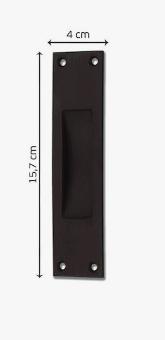Import Hellas 555 Χούφτα Πόρτας με Οπή Μαύρο Ματ 158mm