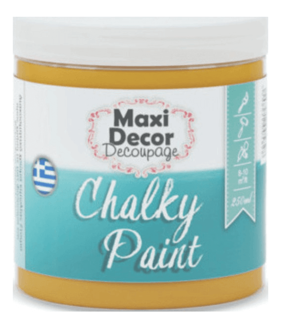 Maxi Decor Chalky Paint Χρώμα Κιμωλίας 601 Κουρκούμη Κίτρινο 250ml