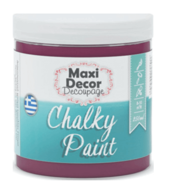 Maxi Decor Chalky Paint Χρώμα Κιμωλίας 602 Μούρο Μωβ 750ml
