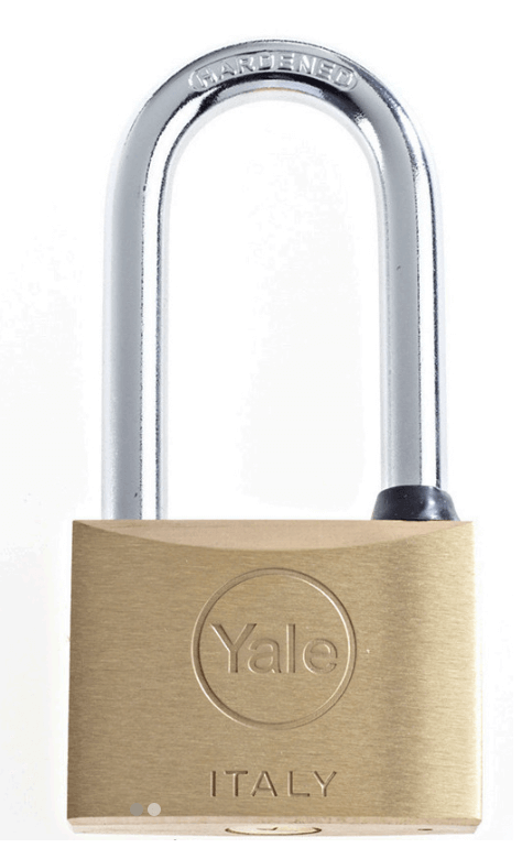 Yale Μπρούτζινο Λουκέτο Μακρύλαιμο με Κλειδί 40mm