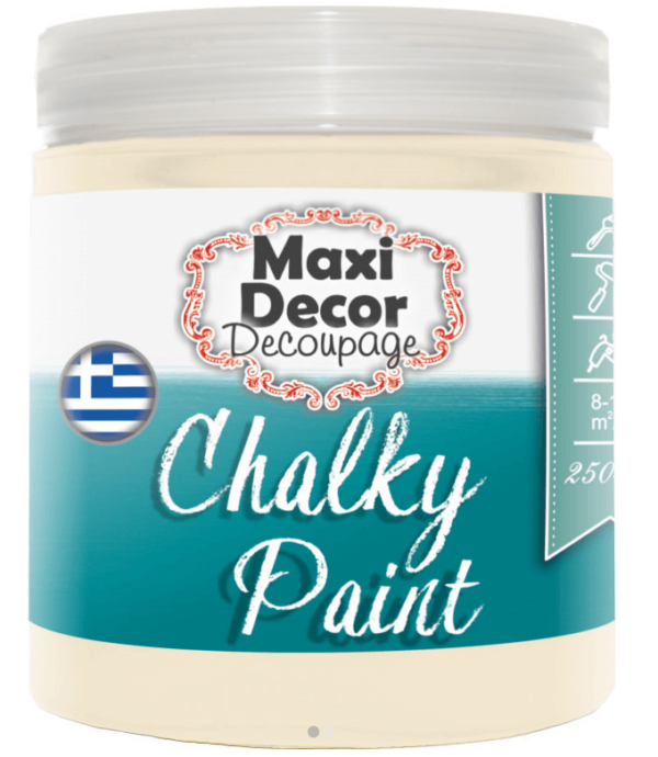 Maxi Decor Chalky Paint Χρώμα Κιμωλίας 522 Κρεμ 250ml