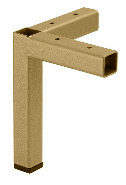 Roline 208 Πόδι Επίπλου από Χάλυβα Χρυσό Ματ 93x120mm