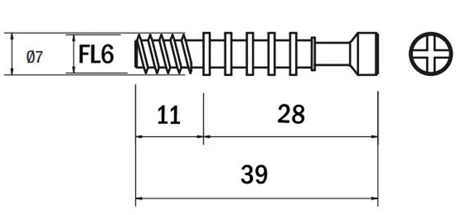Φεράμι έκκεντρο Φ15x15mm Sp18 με βίδα έκκεντρου Geman - Image 4