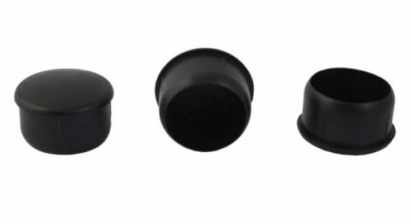 Τάπα επίπλων επίπλων μαύρη στρόγγυλη χωνευτή 16mm