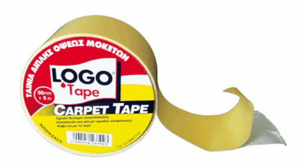 Logo Foam Tape Αυτοκόλλητη Ταινία Διπλής Όψης Μπεζ 5mx50mm