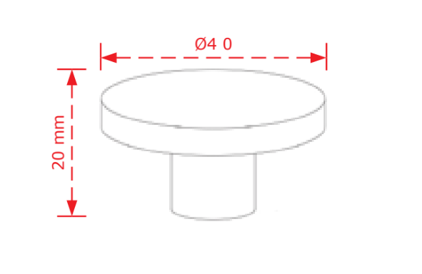 Πόμολο Επίπλου Νο 84 μαυρο ματ