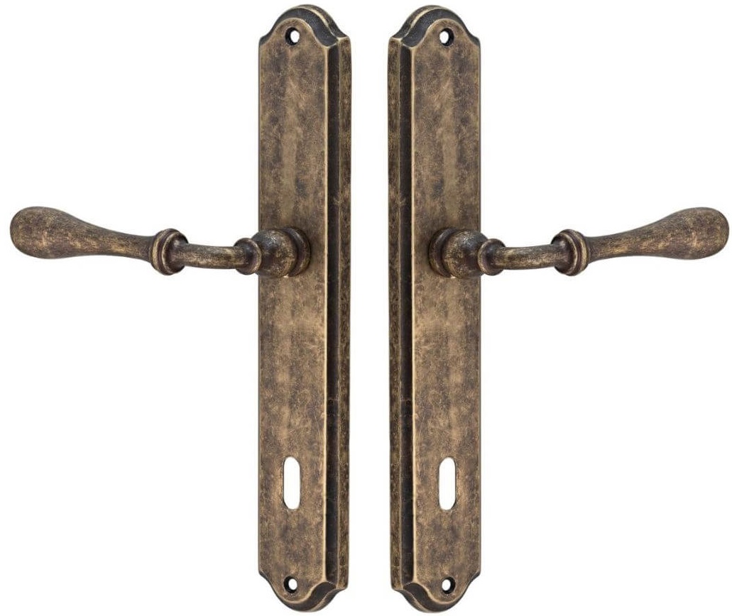 Roline Πόμολο Πόρτας Πλάκα Ζεύγος Ορειχάλκινο Αντικέ Κ370